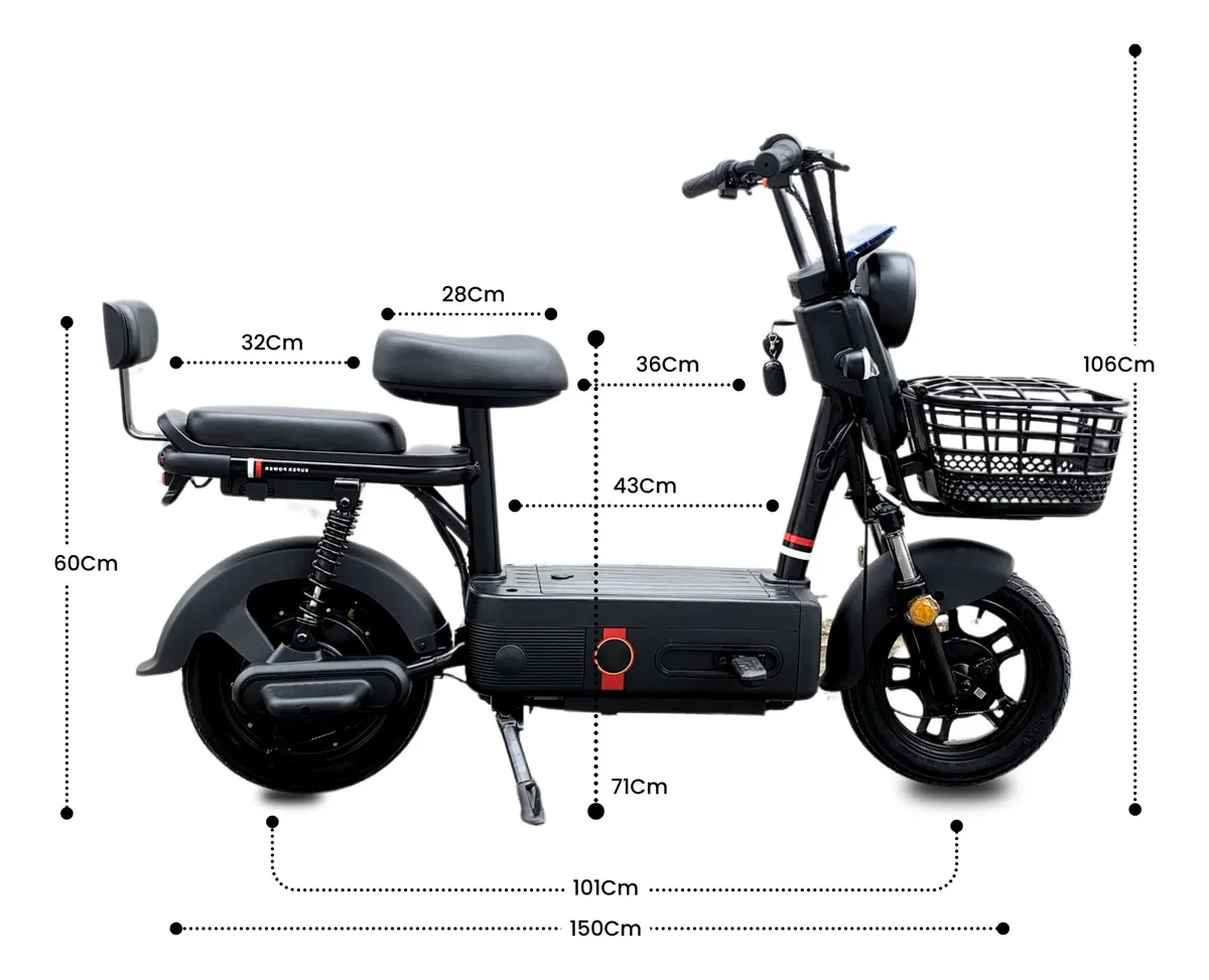 Bicicleta Elétrica Joy C2 1000W Bateria Removível 48V — foto 4
